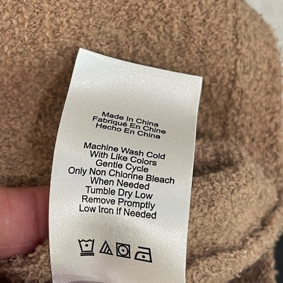 Donna Karan Sleepwear Cozy Bouclé V-Neck Lounge Dress – Almond  Size M NWT - Picture 6 of 8